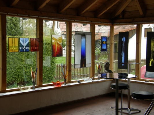 Glasmalerei Sattler - unser Ausstellungsraum im Atelier