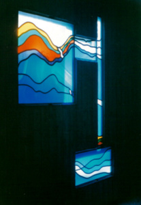 Fenstergestaltung Kirche, Entwurf: Franz Höchstötter, Ausführung: Glasmalerei Sattler