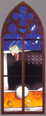Glasmalerei Sattler - Gotisches Fenster, Entwurf: Richard Haupt